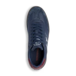 Discount Sneakers da Uomo Blu con Dettagli Bordeaux e Suola in Gomma Uomo Sneakers Uomo