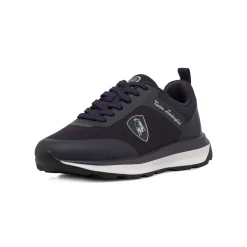 Hot Sneakers da uomo blu con logo e dettagli grigi Uomo Sneakers Retro Running|Scarpe Da Palestra