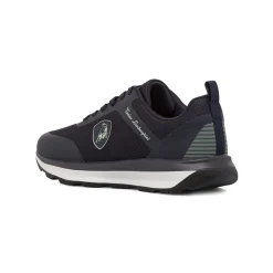 Hot Sneakers da uomo blu con logo e dettagli grigi Uomo Sneakers Retro Running|Scarpe Da Palestra