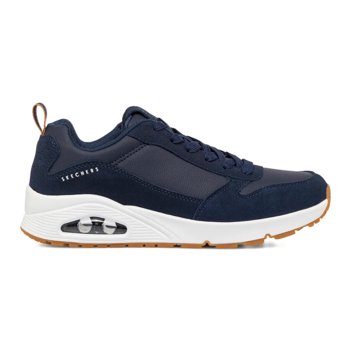 Clearance Sneakers da uomo blu navy in pelle con ammortizzazione ad aria Uno Uomo Sneakers|Sneakers Sport Uomo