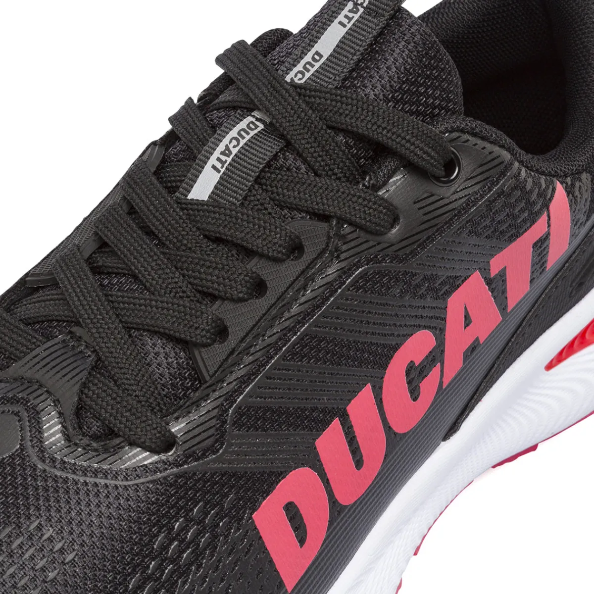 Clearance Sneakers da Uomo Nere con Maxi Logo Rosso e Suola Sportiva Uomo Sneakers|Scarpe Sportive