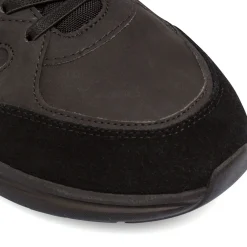 Online Sneakers da uomo nere con inserti effetto scamosciato Uomo Sneakers Uomo