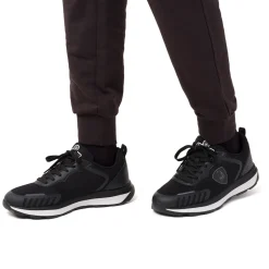 New Sneakers da uomo nere con logo e dettagli grigi Uomo Sneakers Retro Running|Scarpe Da Palestra