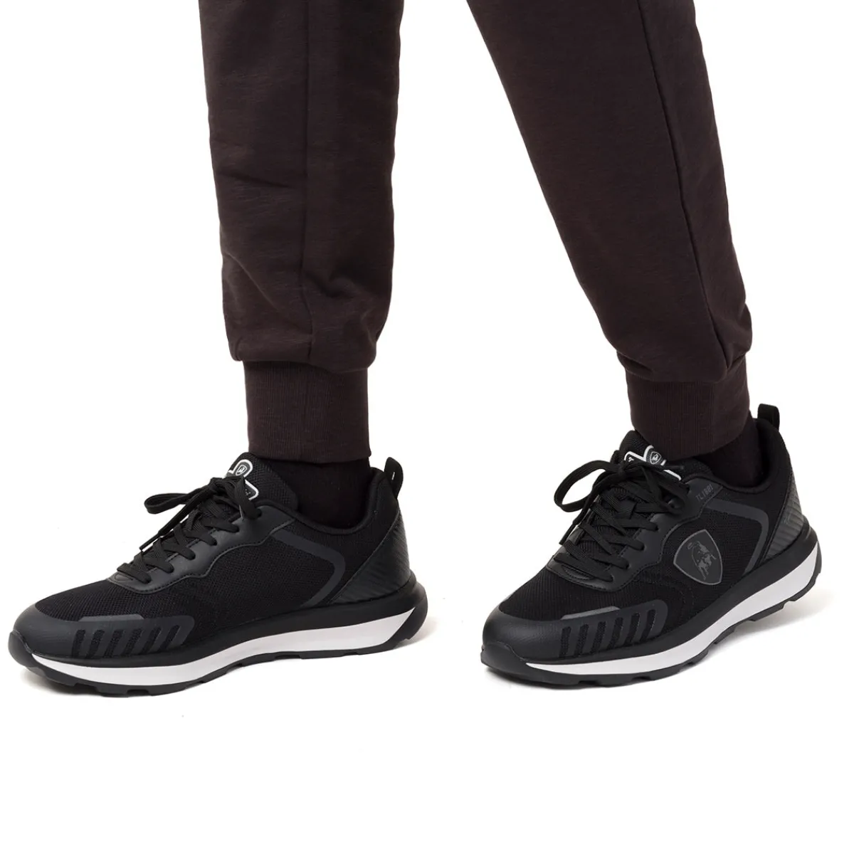 New Sneakers da uomo nere con logo e dettagli grigi Uomo Sneakers Retro Running|Scarpe Da Palestra