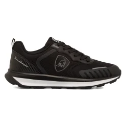 New Sneakers da uomo nere con logo e dettagli grigi Uomo Sneakers Retro Running|Scarpe Da Palestra