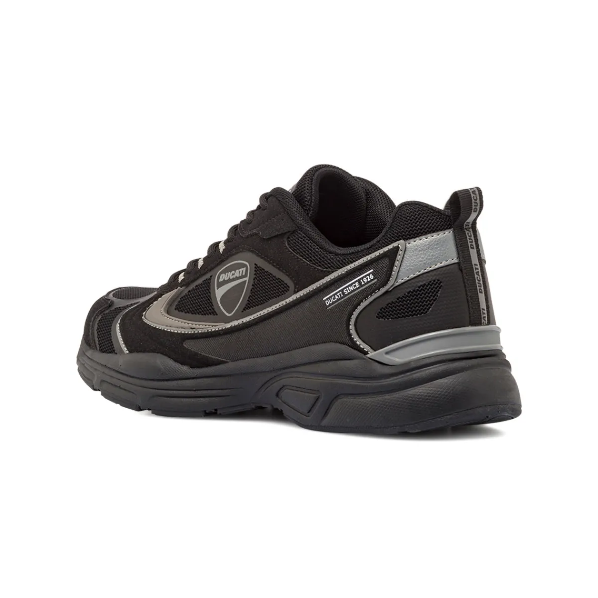 Discount Sneakers da Uomo Nere con Dettagli Grigi e Suola Sportiva Uomo Sneakers|Sneakers Sport Uomo