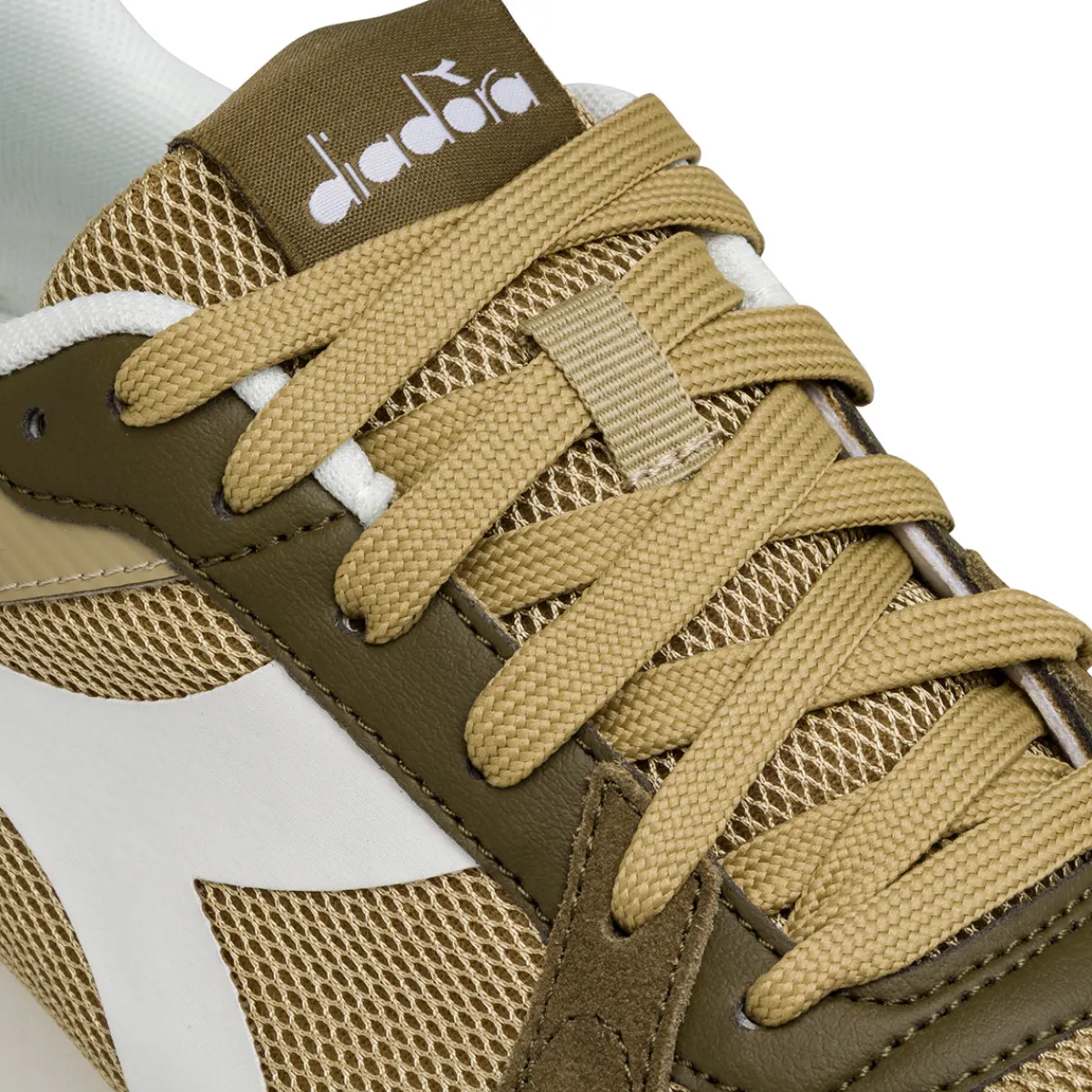 New Sneakers da Uomo verdi e marroni in tessuto con logo Uomo Sneakers Retro Running|Sneakers Sport Uomo