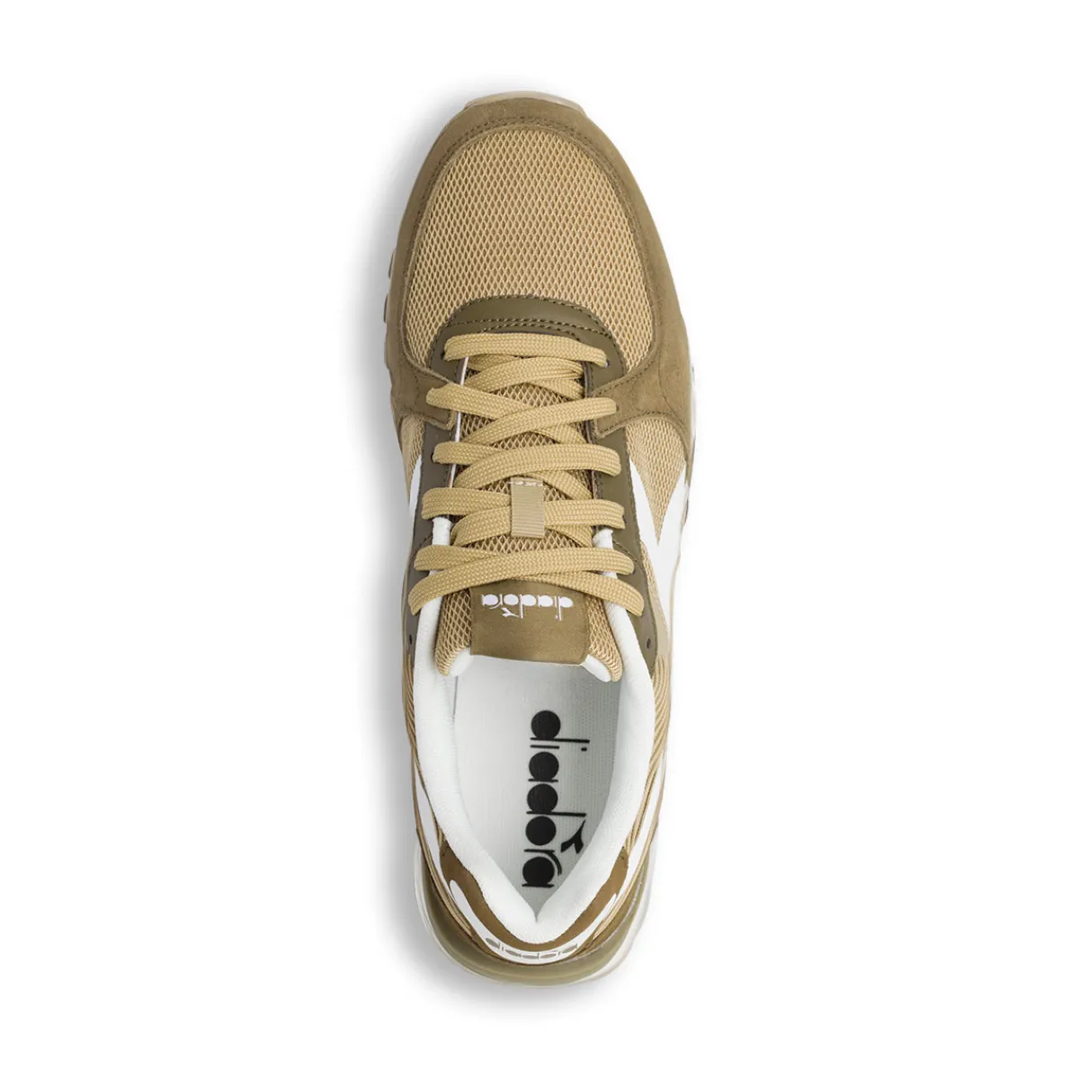 New Sneakers da Uomo verdi e marroni in tessuto con logo Uomo Sneakers Retro Running|Sneakers Sport Uomo