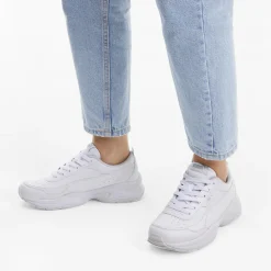 New Sneakers Donna Bianche con dettagli traforati e Suola Chunky Cilia Mode Donna Sneakers Sport|Scarpe Sportive