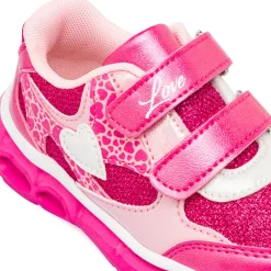 Sneakers Fucsia da Bambina con strappo e luci Bambino Sneakers Bambina|Scarpe Con Strappo Bambina