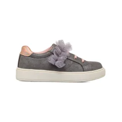 Sale Sneakers grigie con fiocco tulle da Ragazza Bambino Sneakers Bambina|Scarpe Ragazza