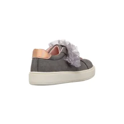 Sale Sneakers grigie con fiocco tulle da Ragazza Bambino Sneakers Bambina|Scarpe Ragazza