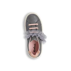 Sale Sneakers grigie con fiocco tulle da Ragazza Bambino Sneakers Bambina|Scarpe Ragazza
