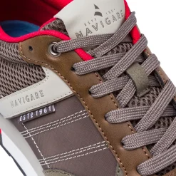 Sneakers Grigie da Uomo con inserti Rossi Uomo Sneakers Uomo