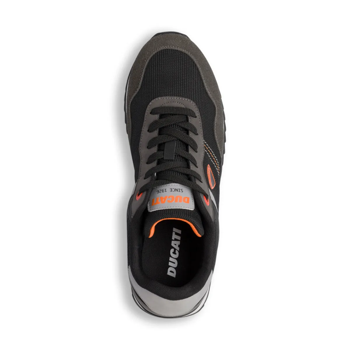 Clearance Sneakers grigie da Uomo con dettagli arancioni e logo Uomo Sneakers Retro Running|Sneakers Sport Uomo