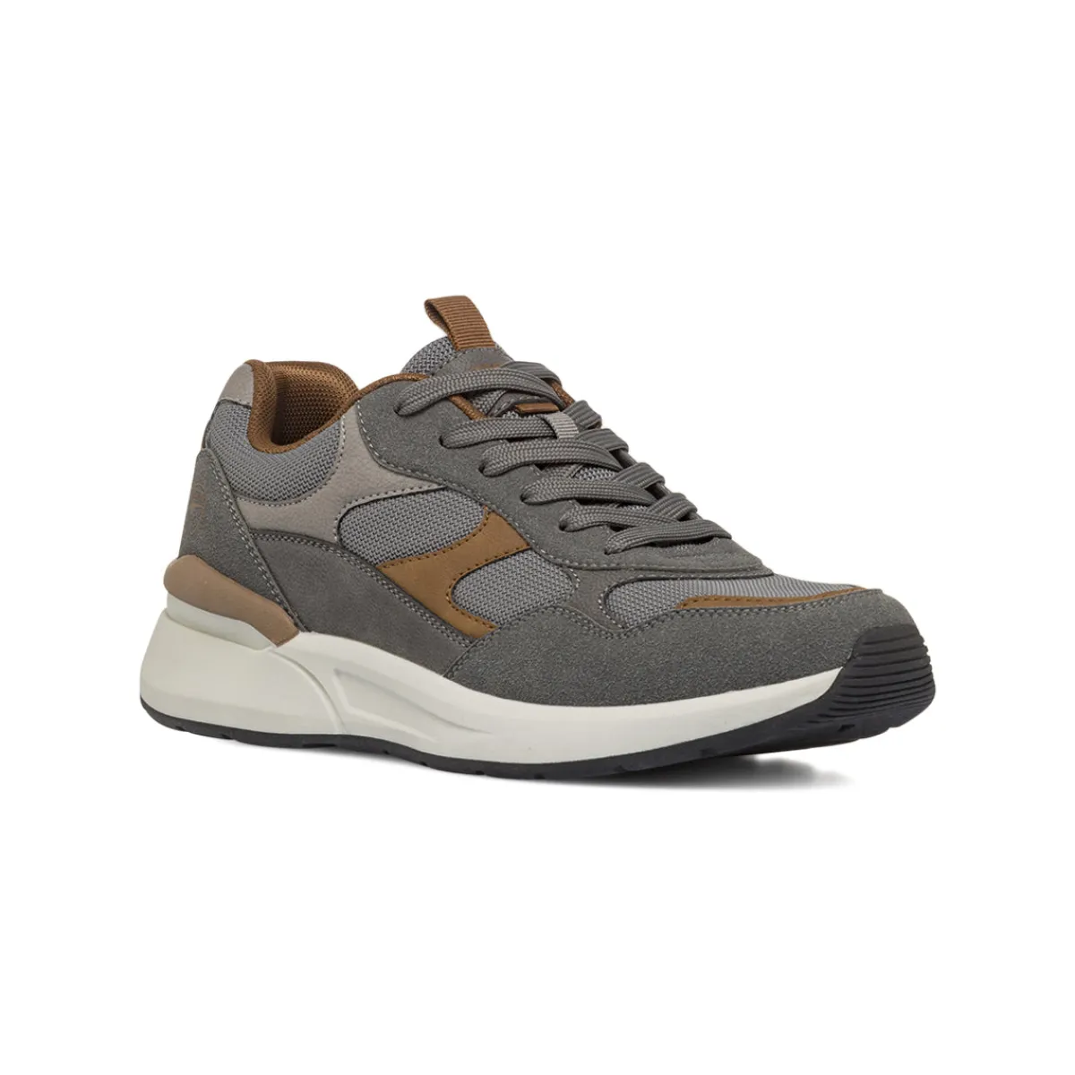 Online Sneakers grigie da Uomo con dettagli marroni in contrasto Uomo Sneakers Uomo