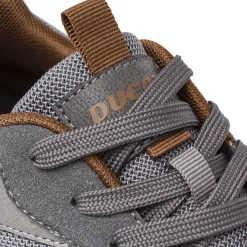 Online Sneakers grigie da Uomo con dettagli marroni in contrasto Uomo Sneakers Uomo