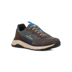 Outlet Sneakers grigie da Uomo con inserti Marroni Uomo Sneakers Uomo