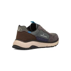 Outlet Sneakers grigie da Uomo con inserti Marroni Uomo Sneakers Uomo