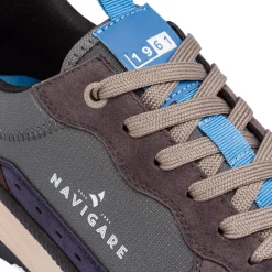 Outlet Sneakers grigie da Uomo con inserti Marroni Uomo Sneakers Uomo