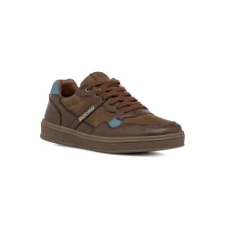 Outlet Sneakers marroni da Uomo con inserti Azzurri Uomo Sneakers Uomo|Look Marrone Uomo 👞