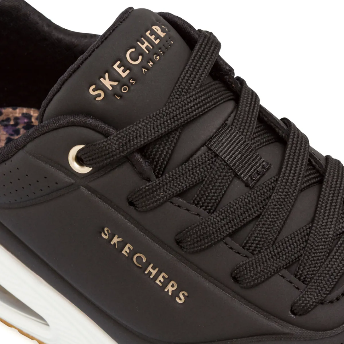 Online Sneakers nere con dettaglio stampa animalier da Donna Uno Donna Sneakers|Scarpe Per Camminare