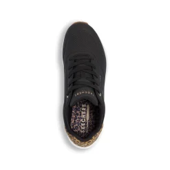 Online Sneakers nere con dettaglio stampa animalier da Donna Uno Donna Sneakers|Scarpe Per Camminare