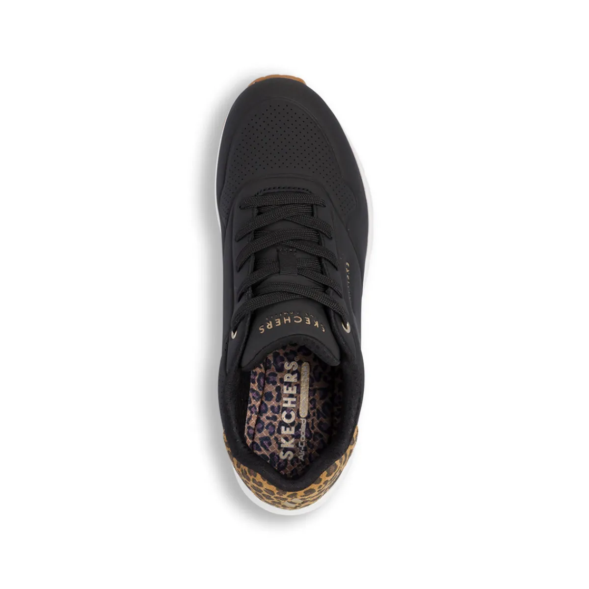 Online Sneakers nere con dettaglio stampa animalier da Donna Uno Donna Sneakers|Scarpe Per Camminare