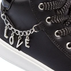 New Sneakers nere da Bambina con catena LOVE Bambino Sneakers Bambina