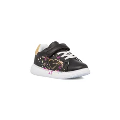 Best Sneakers nere da bambina con dettagli glitter e stampa Bambino Sneakers Bambina|Scarpe Con Strappo Bambina