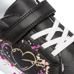 Best Sneakers nere da bambina con dettagli glitter e stampa Bambino Sneakers Bambina|Scarpe Con Strappo Bambina