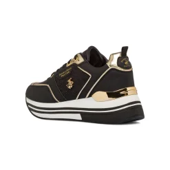 Online Sneakers nere da Donna con dettagli oro Donna Sneakers Donna