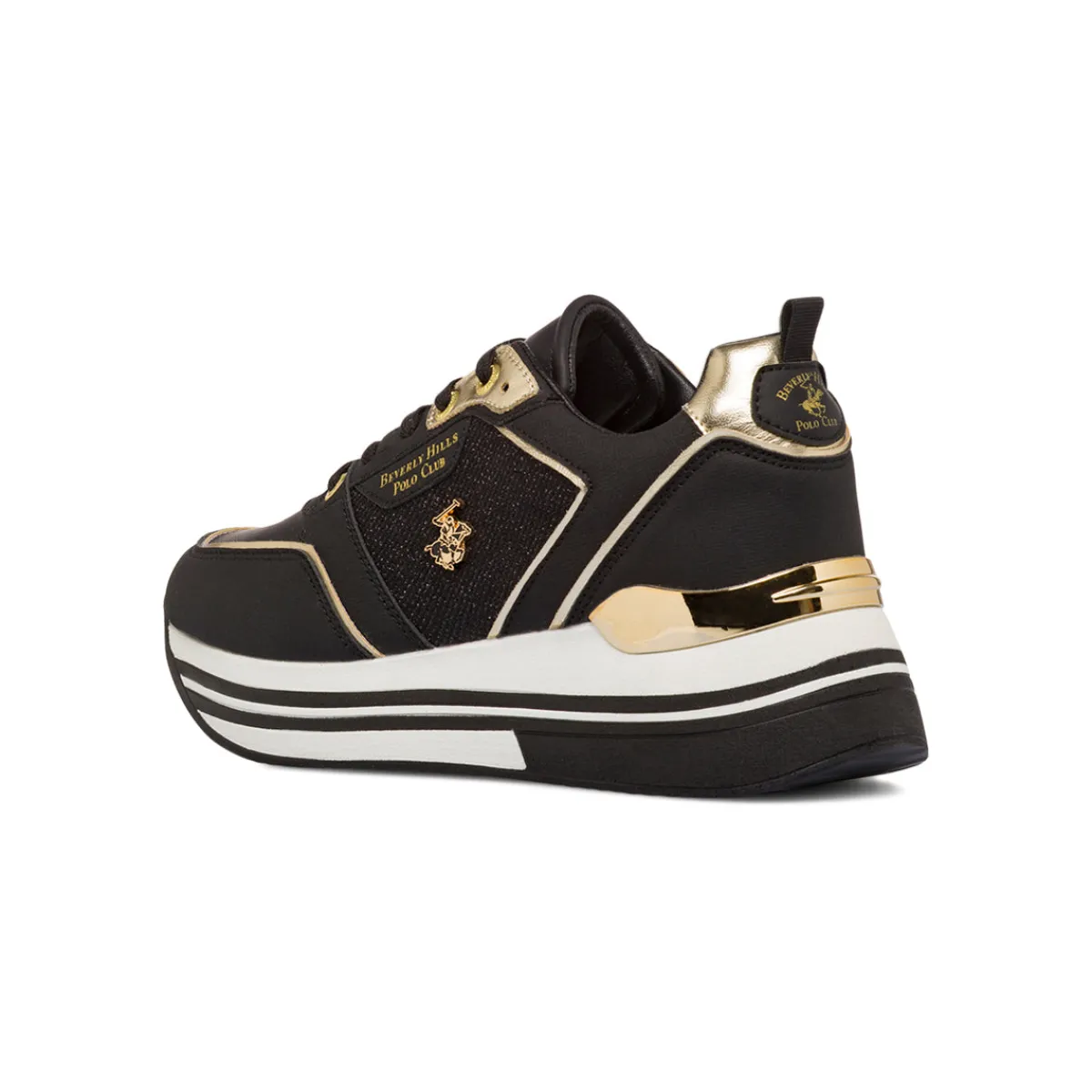 Online Sneakers nere da Donna con dettagli oro Donna Sneakers Donna
