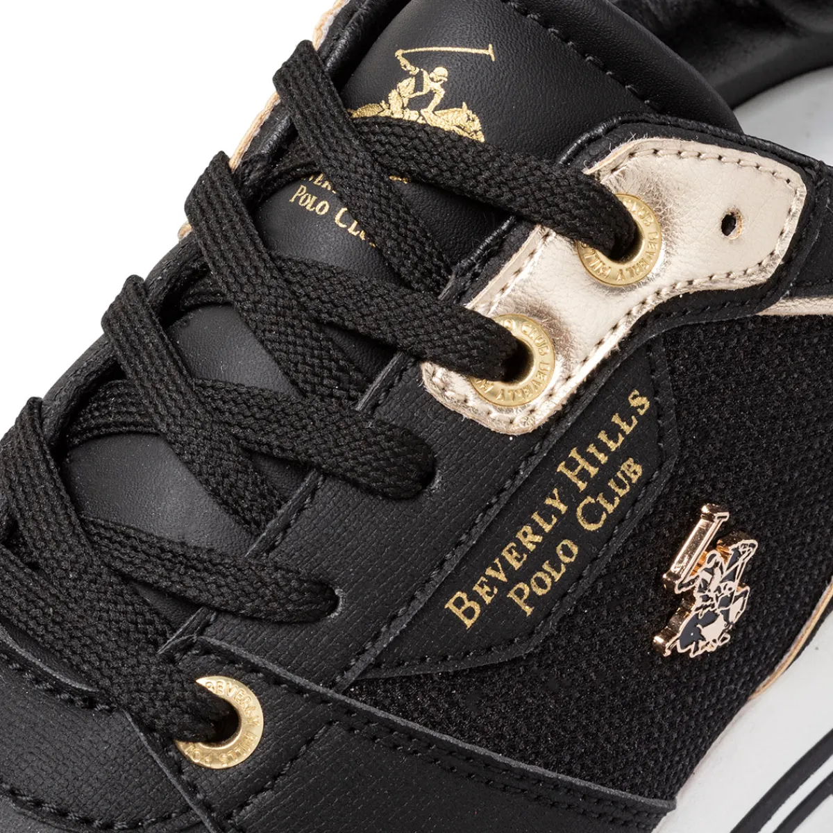 Online Sneakers nere da Donna con dettagli oro Donna Sneakers Donna