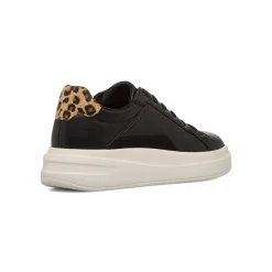 Hot Sneakers nere da Donna con inserto animalier leopardato Donna Sneakers Donna