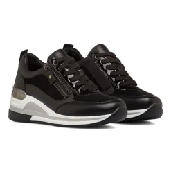 Sale Sneakers nere da Donna con zip e zeppa Donna Sneakers Donna