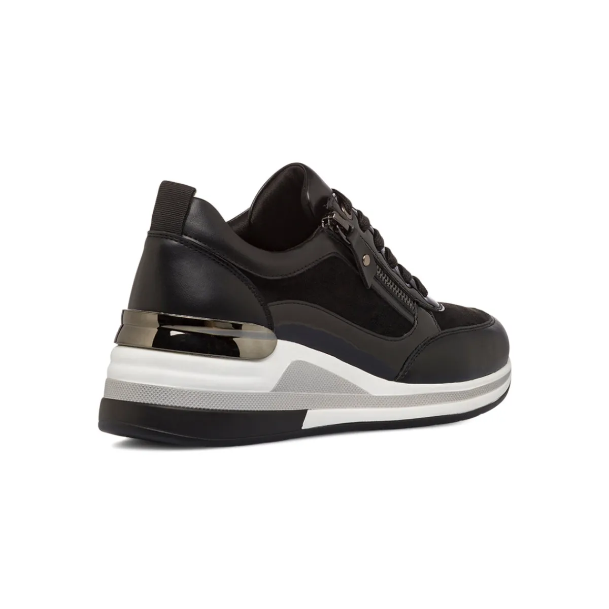 Sale Sneakers nere da Donna con zip e zeppa Donna Sneakers Donna