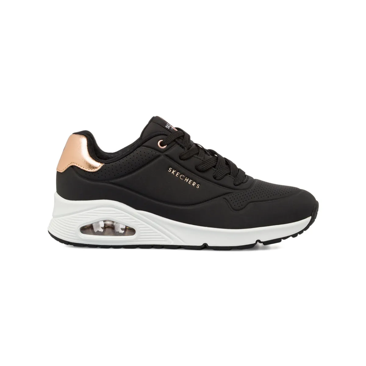 Sneakers nere da Donna con dettagli oro rosa UNO Donna Scarpe Sportive|Sneakers