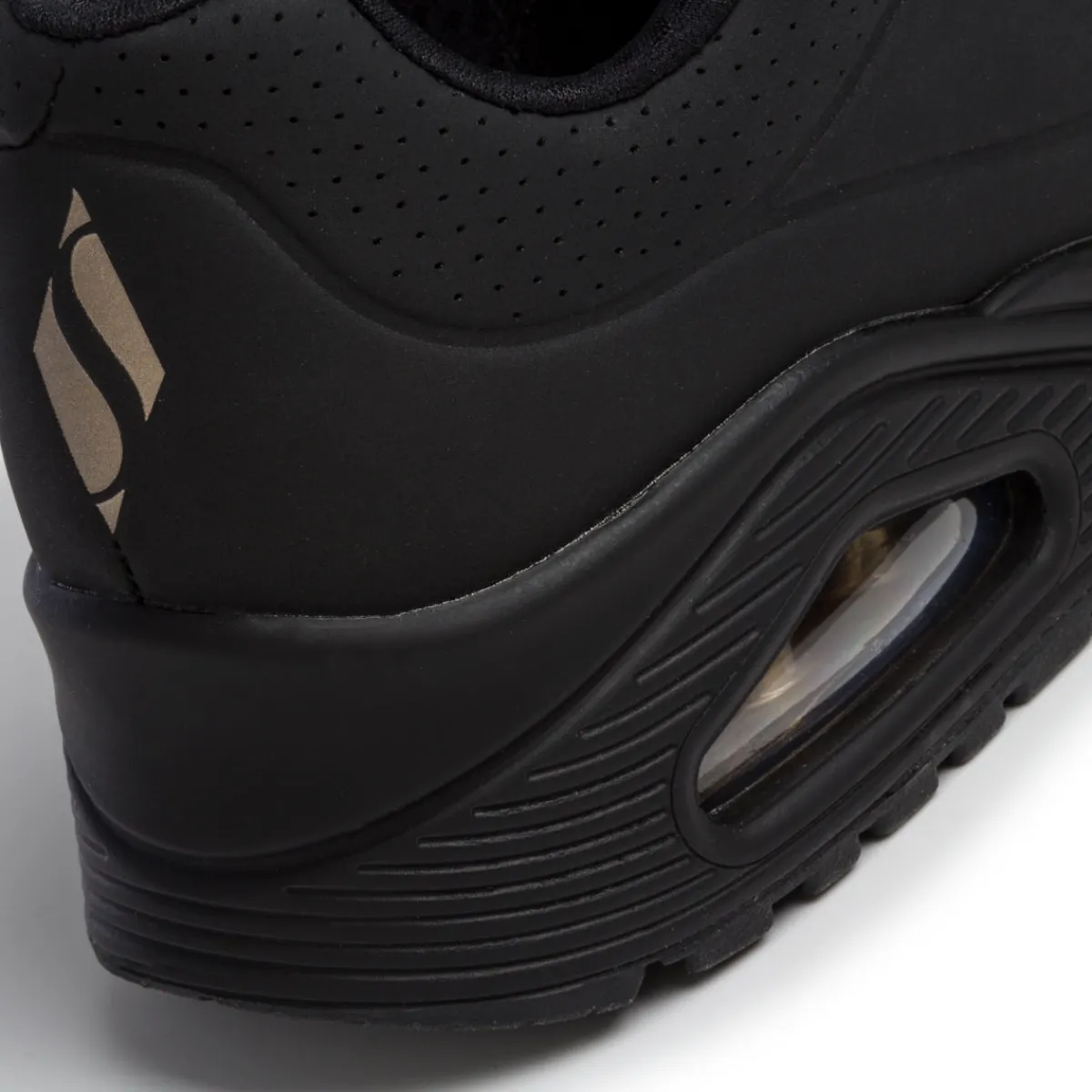 Outlet Sneakers nere da donna con suola ad aria e Memory Foam Uno Donna Sneakers|Scarpe Sportive