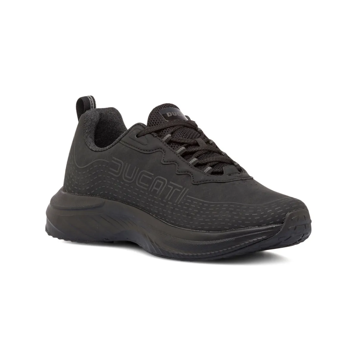 Outlet Sneakers nere da uomo con dettagli in rilievo e logo Rain Uomo Scarpe Da Running|Scarpe Da Running Uomo