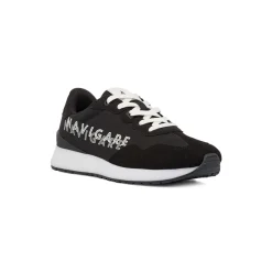 Sale Sneakers nere da Uomo con logo bianco Uomo Sneakers Uomo