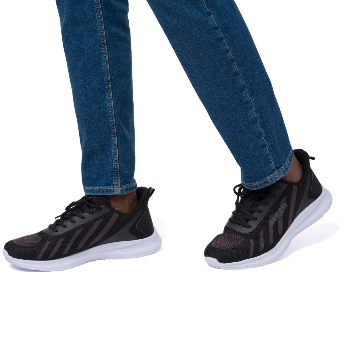 New Sneakers nere e grigie da Uomo in tessuto con logo Uomo Sneakers|Scarpe Sportive