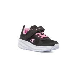 Sneakers nere e rosa da bambina con chisura a strappo Bambino Scarpe Sportive Da Bambino|Sneakers Sportive Bambina