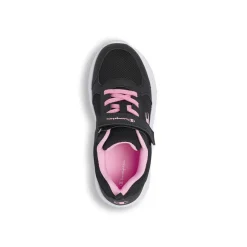 Sneakers nere e rosa da bambina con chisura a strappo Bambino Scarpe Sportive Da Bambino|Sneakers Sportive Bambina