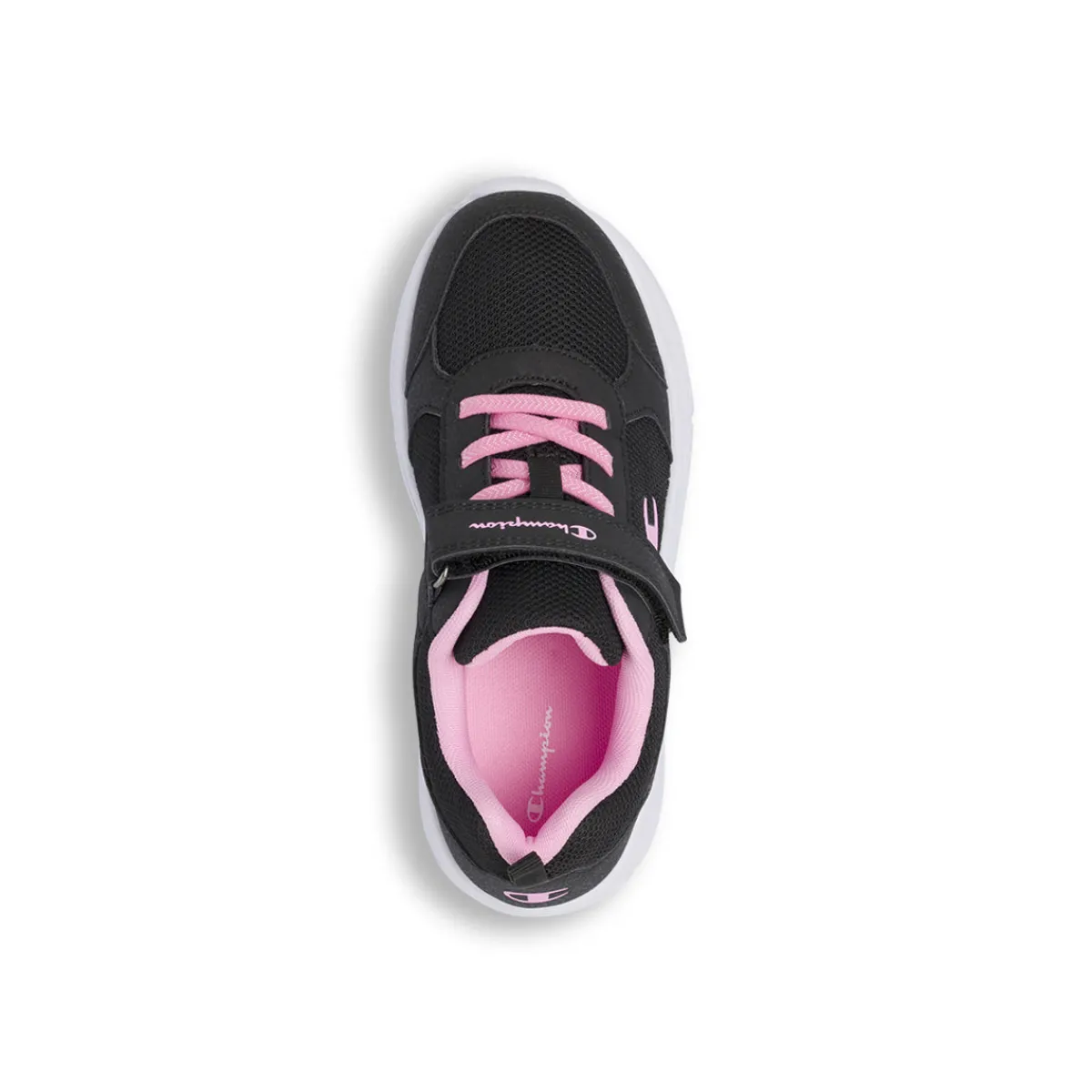 Sneakers nere e rosa da bambina con chisura a strappo Bambino Scarpe Sportive Da Bambino|Sneakers Sportive Bambina