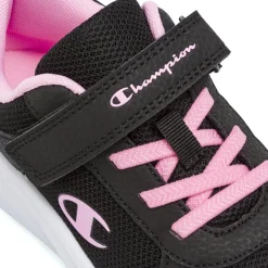 Sneakers nere e rosa da bambina con chisura a strappo Bambino Scarpe Sportive Da Bambino|Sneakers Sportive Bambina