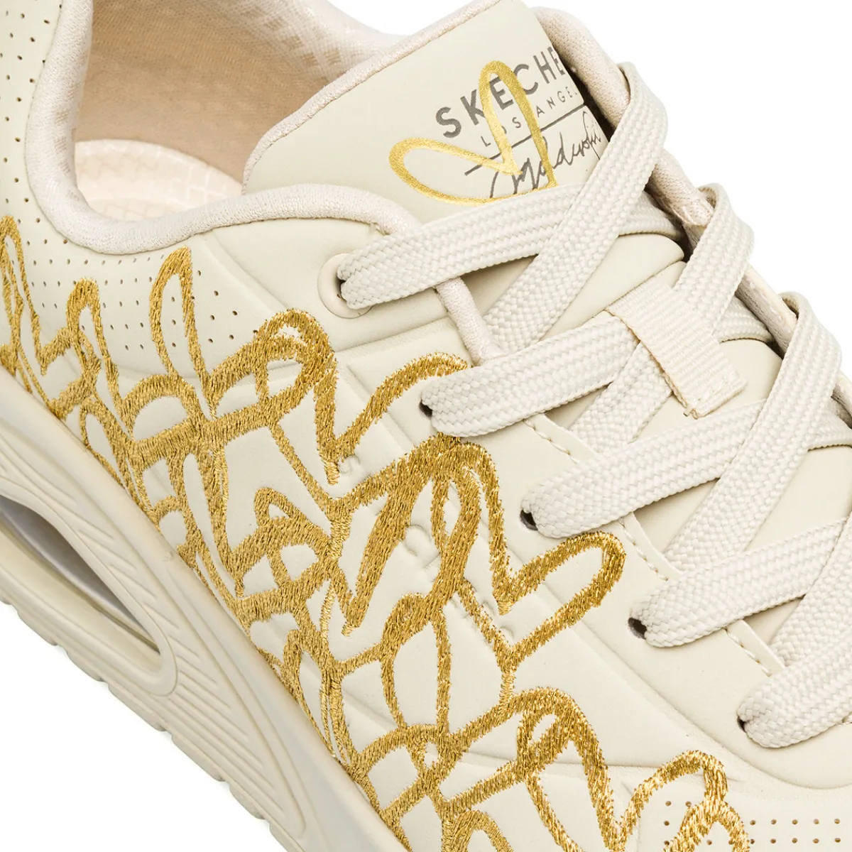 Clearance Sneakers nude da Donna con dettagli oro UNO Donna Sneakers|Sneakers Sport