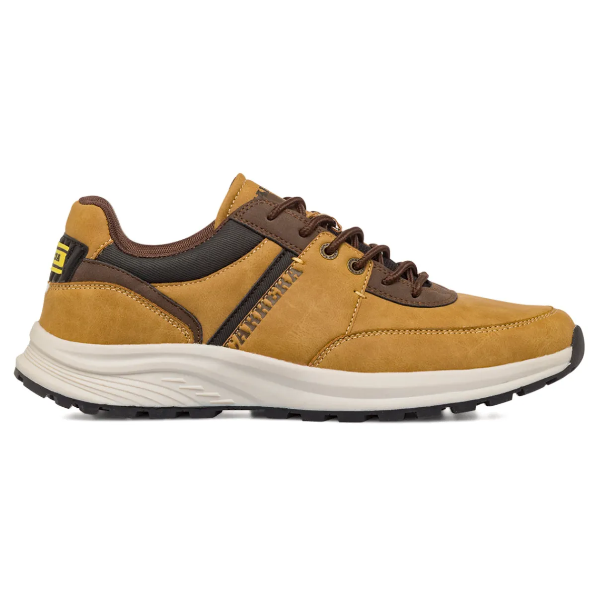 Discount Sneakers ocra con inserti marroni da Uomo Uomo Sneakers Uomo