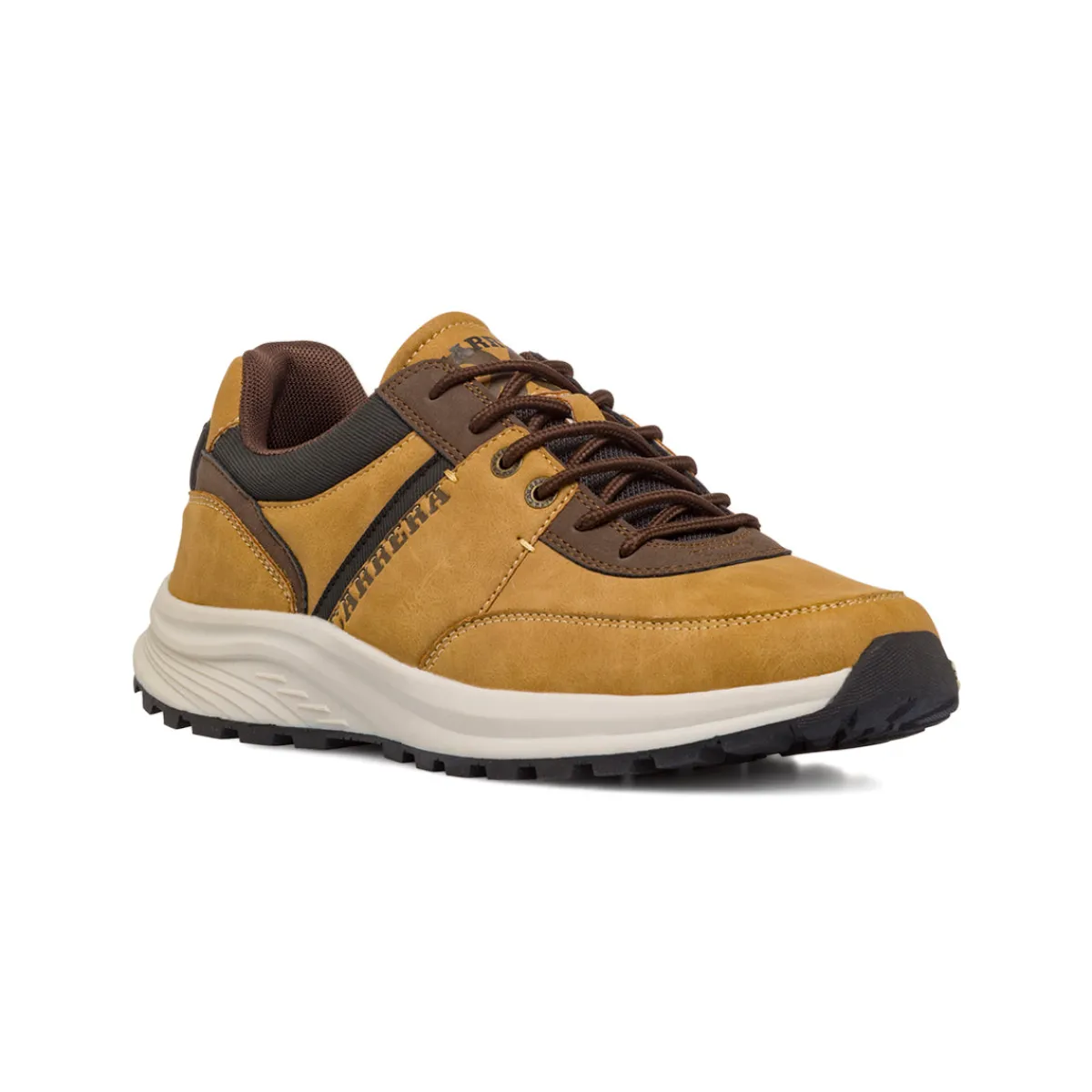 Discount Sneakers ocra con inserti marroni da Uomo Uomo Sneakers Uomo