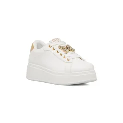 Sale Sneakers platform bianche da Donna con farfalla gioiello Donna Sneakers Donna